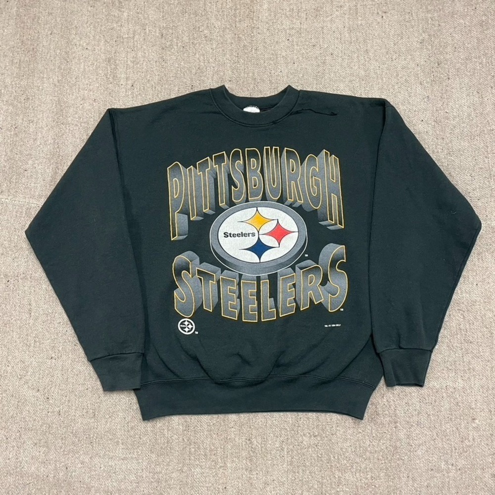 Vintage pittsburgh steelers sweatshirt‎ mens XL Black 1990s NFL USA